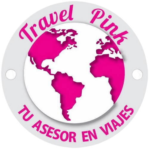 logo travel pink